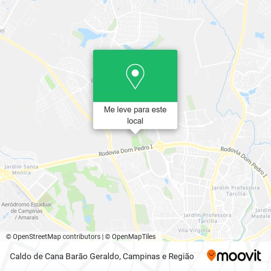 Caldo de Cana Barão Geraldo mapa