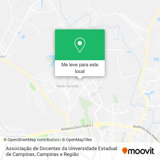 Associação de Docentes da Universidade Estadual de Campinas mapa