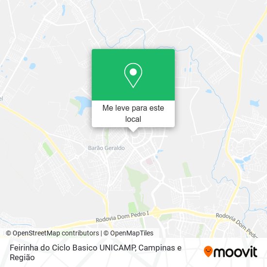 Feirinha do Ciclo Basico UNICAMP mapa