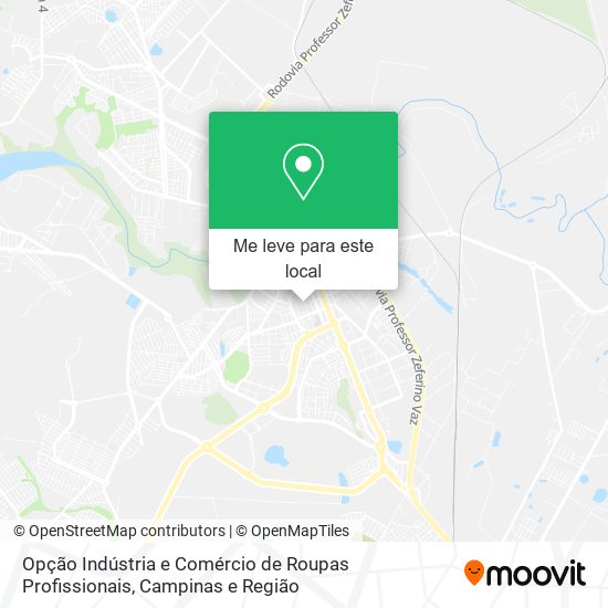 Opção Indústria e Comércio de Roupas Profissionais mapa