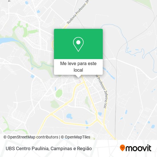 UBS Centro Paulínia mapa