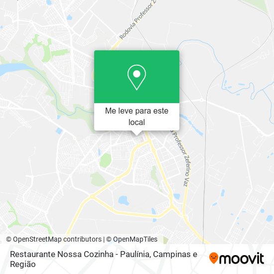 Restaurante Nossa Cozinha - Paulínia mapa