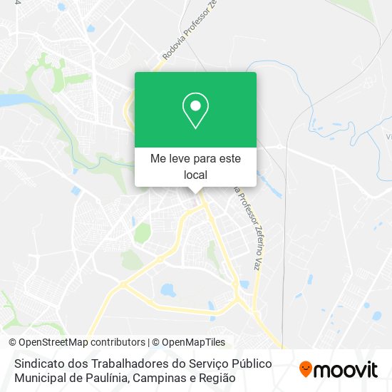 Sindicato dos Trabalhadores do Serviço Público Municipal de Paulínia mapa