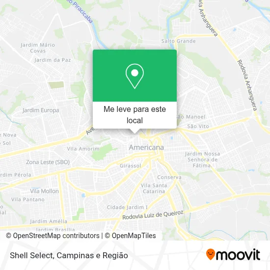 Shell Select mapa