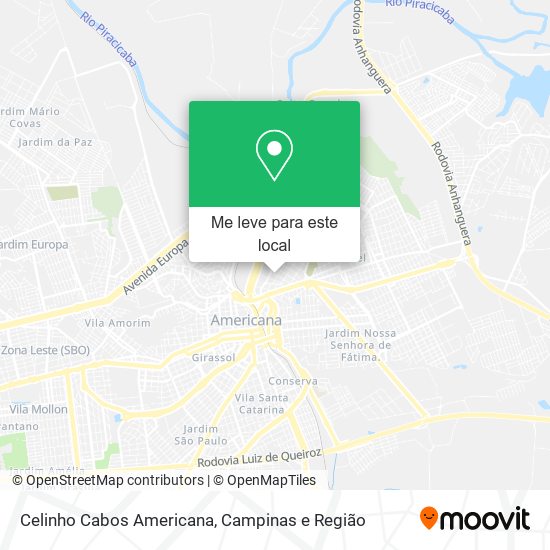 Celinho Cabos Americana mapa