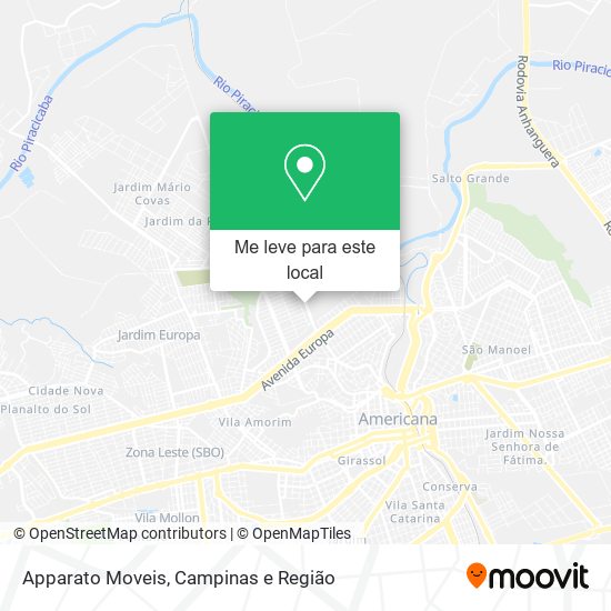 Apparato Moveis mapa