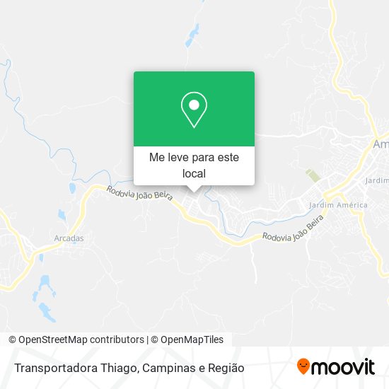 Transportadora Thiago mapa