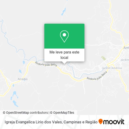 Igreja Evangelica Lirio dos Vales mapa