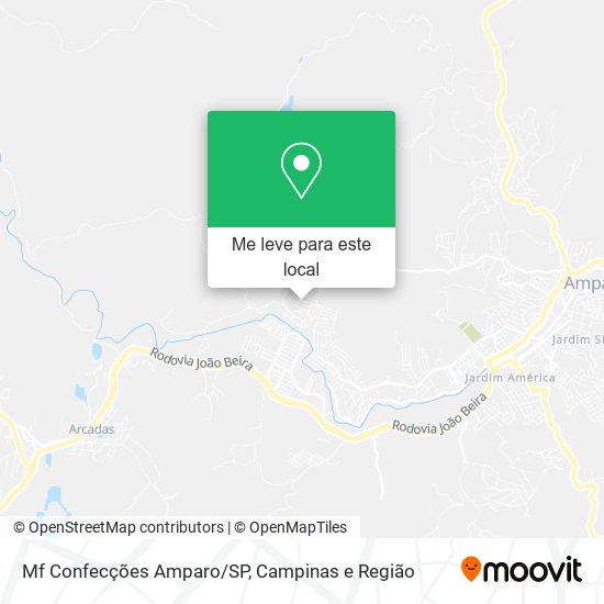Mf Confecções Amparo/SP mapa