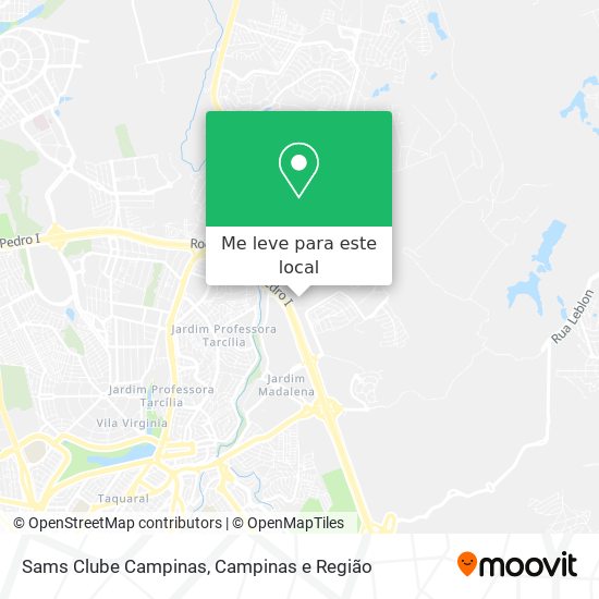Sams Clube Campinas mapa