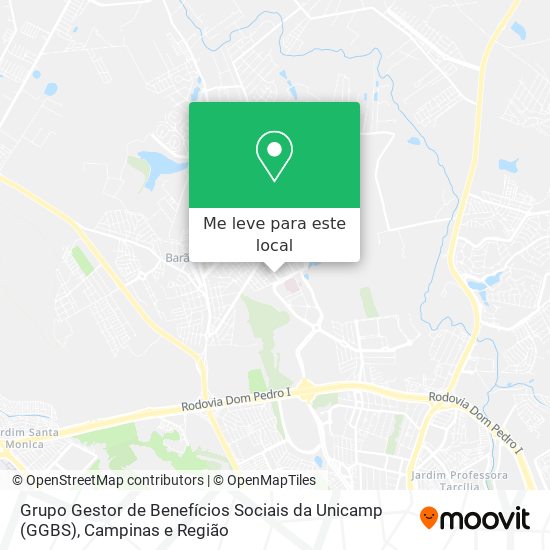 Grupo Gestor de Benefícios Sociais da Unicamp (GGBS) mapa