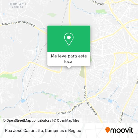 Rua José Casonatto mapa