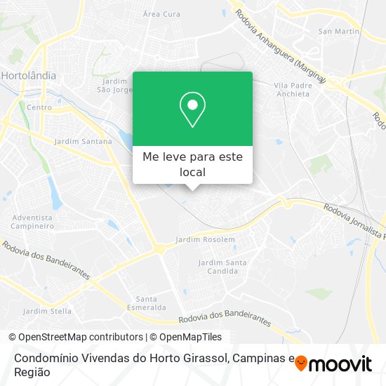 Condomínio Vivendas do Horto Girassol mapa