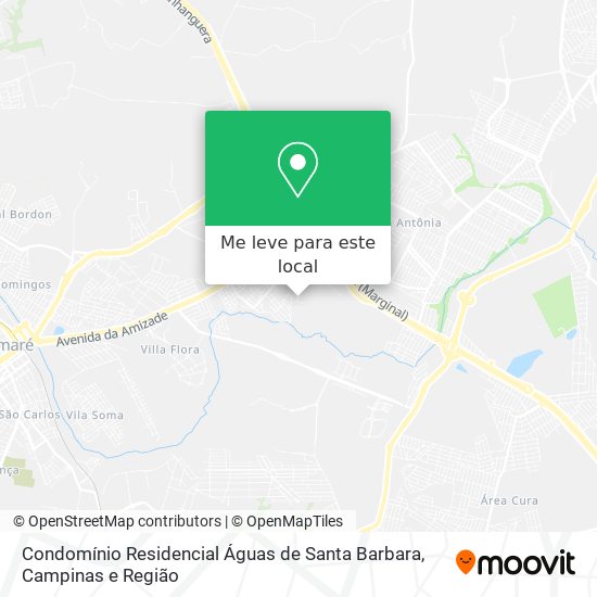 Condomínio Residencial Águas de Santa Barbara mapa