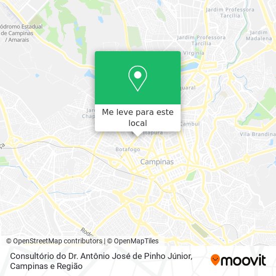 Consultório do Dr. Antônio José de Pinho Júnior mapa