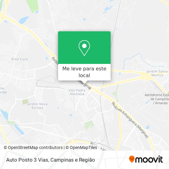 Auto Posto 3 Vias mapa