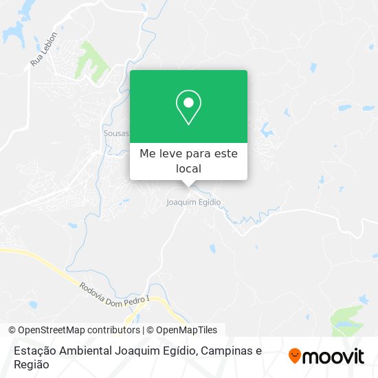 Estação Ambiental Joaquim Egídio mapa