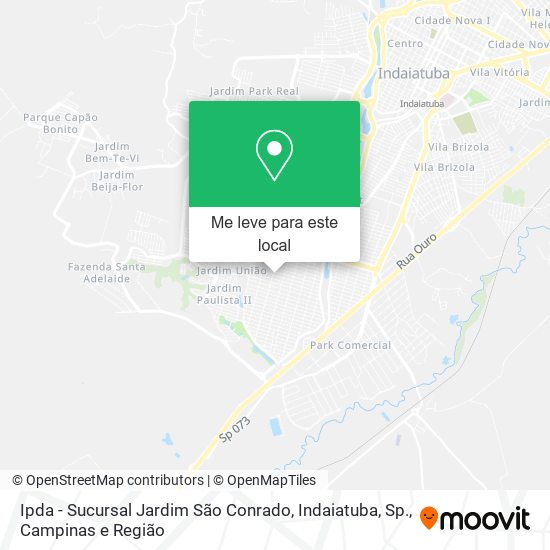 Ipda - Sucursal Jardim São Conrado, Indaiatuba, Sp. mapa