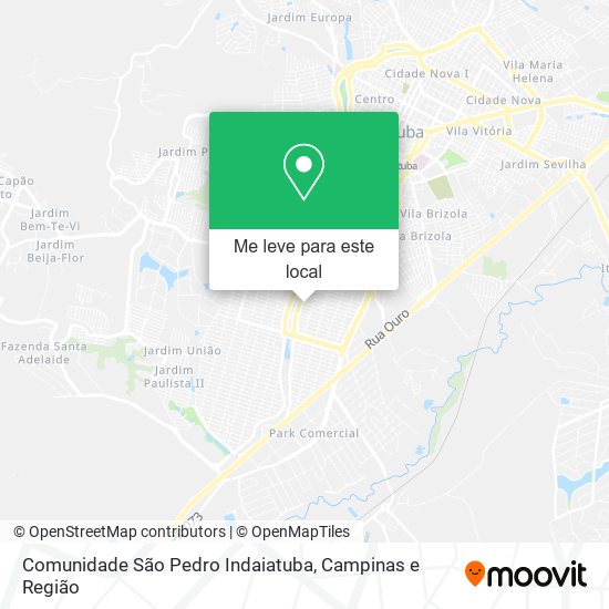 Comunidade São Pedro Indaiatuba mapa