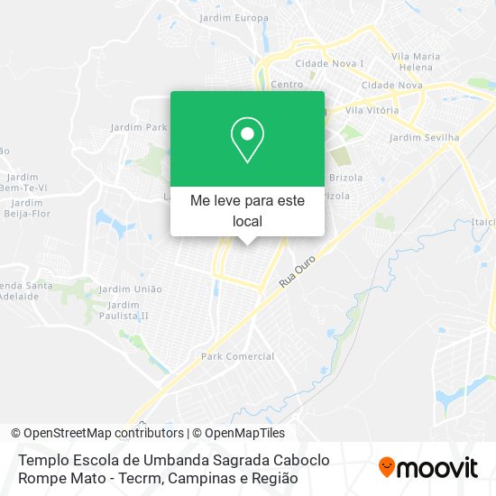 Templo Escola de Umbanda Sagrada Caboclo Rompe Mato - Tecrm mapa