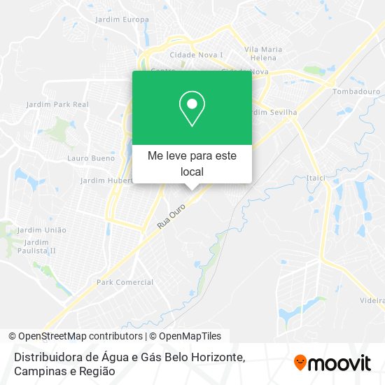 Distribuidora de Água e Gás Belo Horizonte mapa