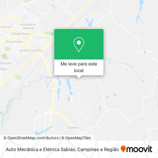 Auto Mecânica e Elétrica Sabiás mapa