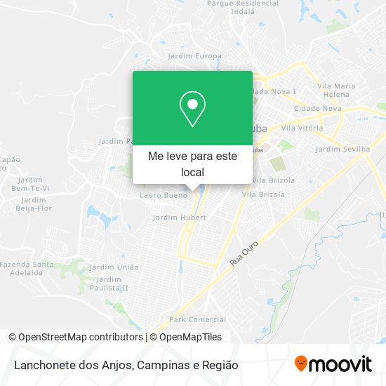 Lanchonete dos Anjos mapa