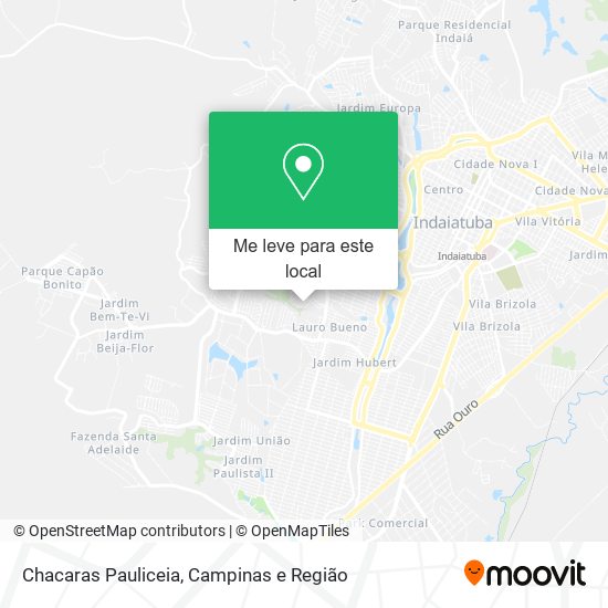 Chacaras Pauliceia mapa