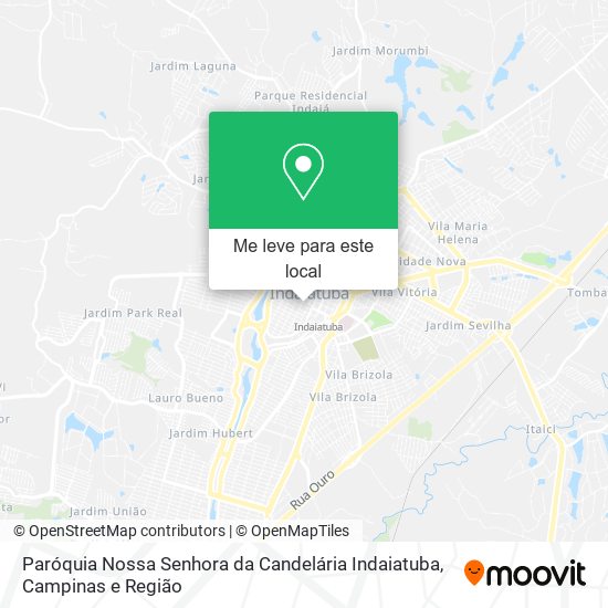 Paróquia Nossa Senhora da Candelária Indaiatuba mapa