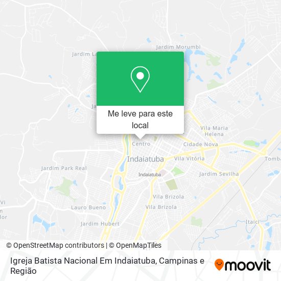 Igreja Batista Nacional Em Indaiatuba mapa