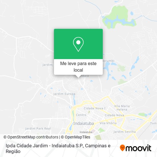 Ipda Cidade Jardim - Indaiatuba S.P. mapa