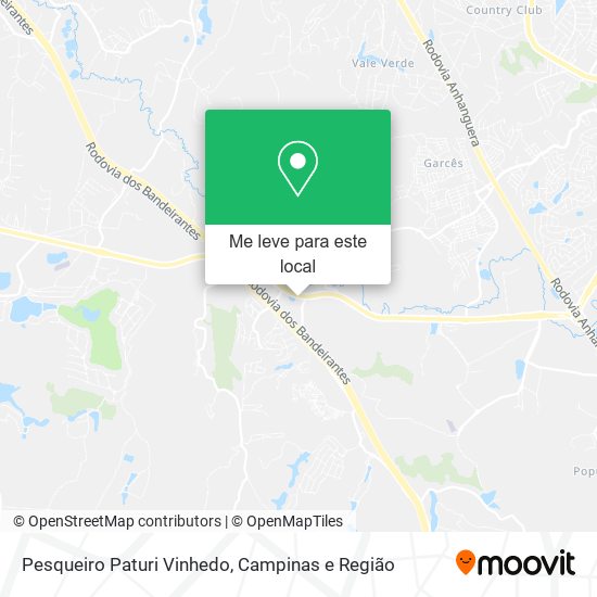 Pesqueiro Paturi Vinhedo mapa