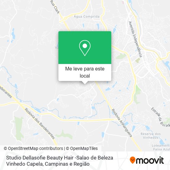 Studio Dellasofie Beauty Hair -Salao de Beleza Vinhedo Capela mapa