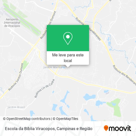 Escola da Bíblia Viracopos mapa