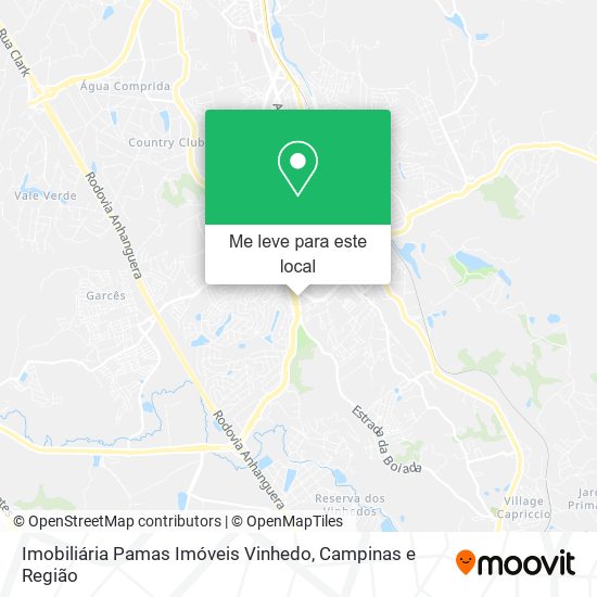 Imobiliária Pamas Imóveis Vinhedo mapa