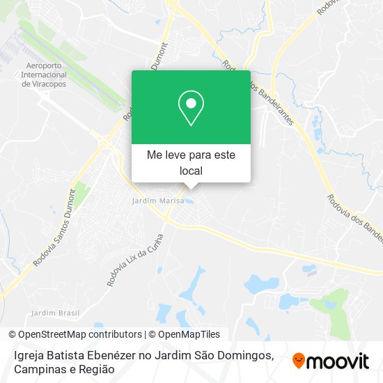 Igreja Batista Ebenézer no Jardim São Domingos mapa