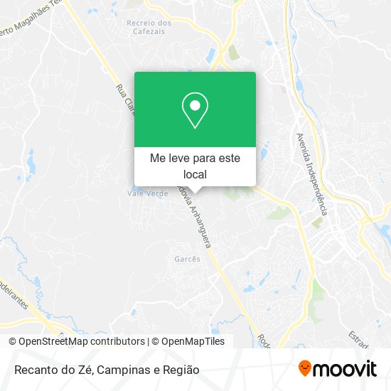 Recanto do Zé mapa