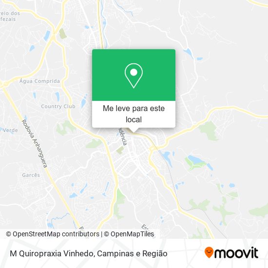 M Quiropraxia Vinhedo mapa