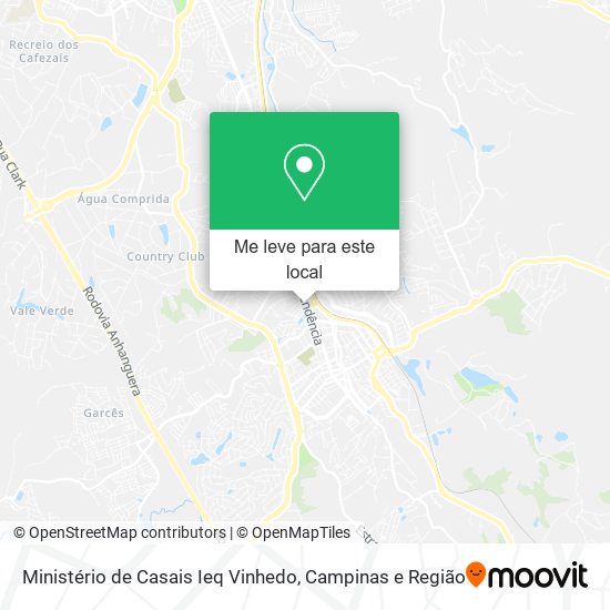 Ministério de Casais Ieq Vinhedo mapa