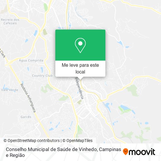 Conselho Municipal de Saúde de Vinhedo mapa