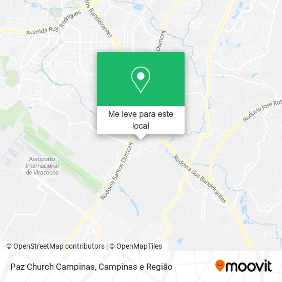 Paz Church Campinas mapa