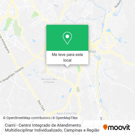 Ciami - Centro Integrado de Atendimento Multidisciplinar Individualizado mapa