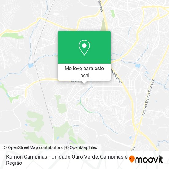 Kumon Campinas - Unidade Ouro Verde mapa