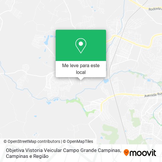 Objetiva Vistoria Veicular Campo Grande Campinas mapa