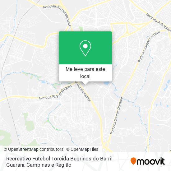 Recreativo Futebol Torcida Bugrinos do Barril Guarani mapa