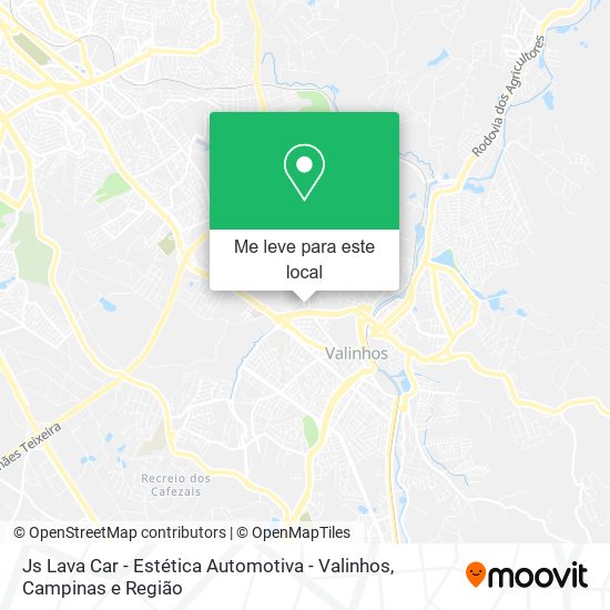 Js Lava Car - Estética Automotiva - Valinhos mapa