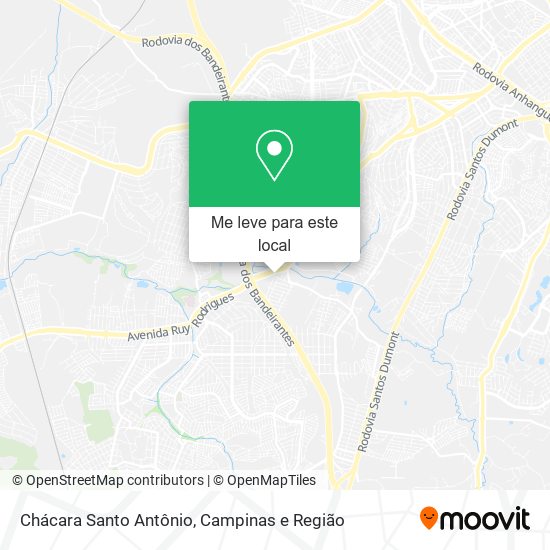 Chácara Santo Antônio mapa