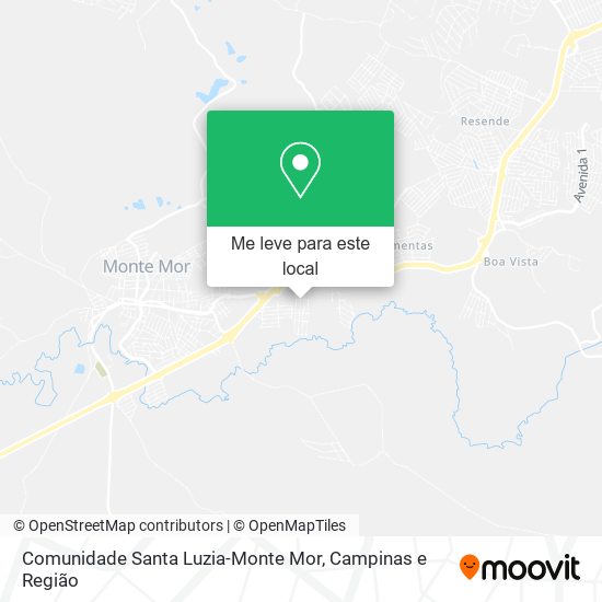 Comunidade Santa Luzia-Monte Mor mapa