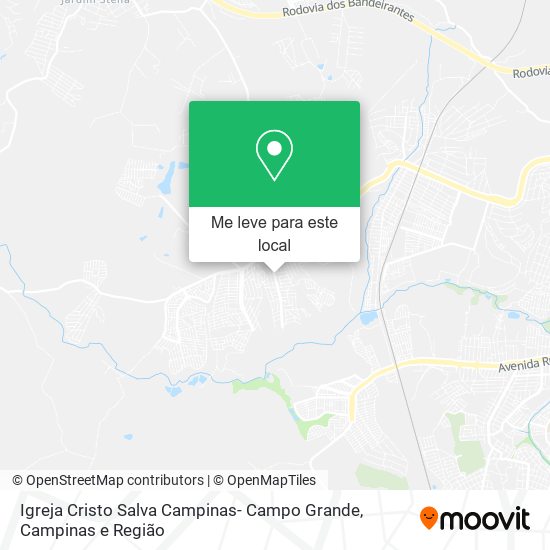 Igreja Cristo Salva Campinas- Campo Grande mapa