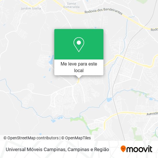 Universal Móveis Campinas mapa